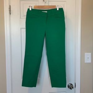 LOFT ankle Riviera Pant, Green, Marissa fit size 4